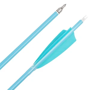 30" Archery Carbon Arrows 4" Feather SP500 600 Recurve Bow Compound Bow Hunting - Picture 1 of 17