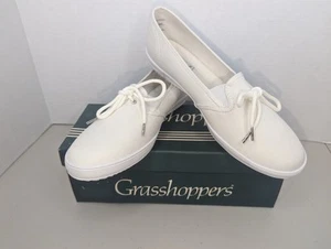 Scarpe stringate comode Grasshoppers Keds Wayside da donna in tela bianca taglia 9,5 M - Foto 1 di 9