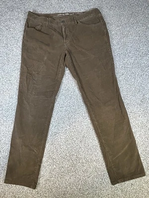 Eddie Bauer Pants Women 16 Brown Corduroy Casual Boyfriend Slim leg Stretch - Image 1 of 4
