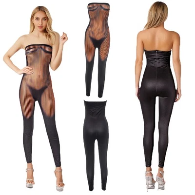 Damen Rompers Einkaufen Pullover Dating Bodysuit Hose Gestreift Hochzeit Musik - Bild 1 von 4