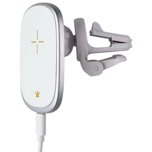 Juste JEWEL Magnétique 15W Alimenté Chargeur sans Fil Voiture Support - Blanc - Photo 1 sur 3