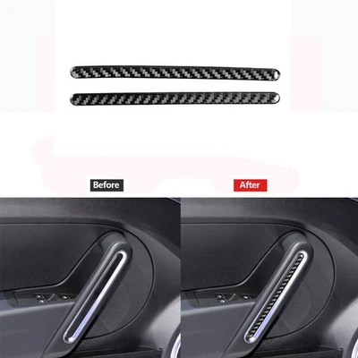 Carbon Fiber Door Decorative Strips Cover Trim For Volkswagen Beetle 2012-2019 - Imagem 1 de 4