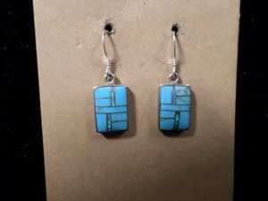 Ohrringe Sterlingsilber Opal und Türkis - Bild 1 von 3