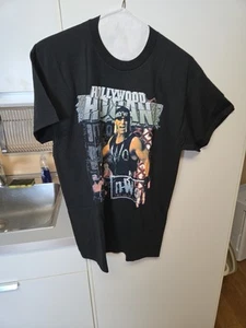 Vintage Hollywood Hulk Hogan T-shirt NWO Black Large 14-16 WCW WWE WWF NEW RARE - Picture 1 of 9