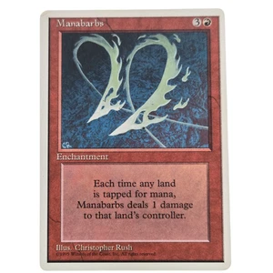 MTG ManaBarbs 4th Edition 4ED Rare Red Enchantment - Picture 1 of 2