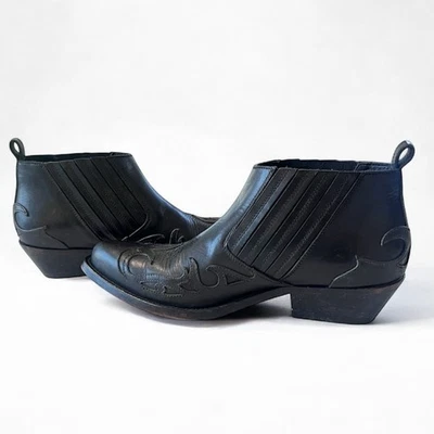 Botines occidentales de cuero Golden Goose negros al tobillo talla 39 EE. UU. 9 Foto 1 de 4