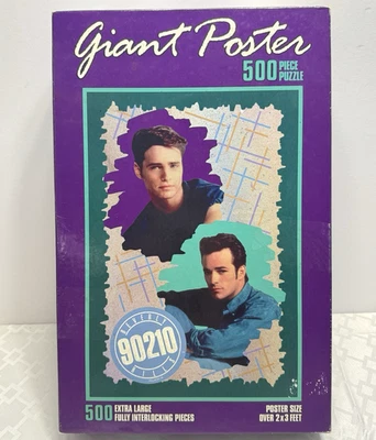Vintage 90s Beverly Hills 90210 Giant Jigsaw Puzzle Luke Perry Jason Priestley - Image 1 of 4