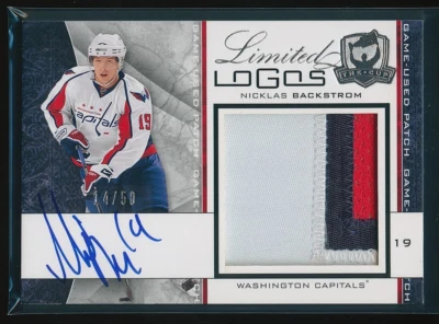 Nicklas Backstrom 2008-09 The Cup Limited Logos Patch Jersey Auto 14/50 #LL-NB - Image 1 of 2