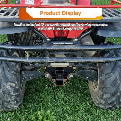 Rear 2" Towing Hitch Receiver For Polaris Sportsman 335 400 500 700 IRS 96-04 - Image 1 of 4
