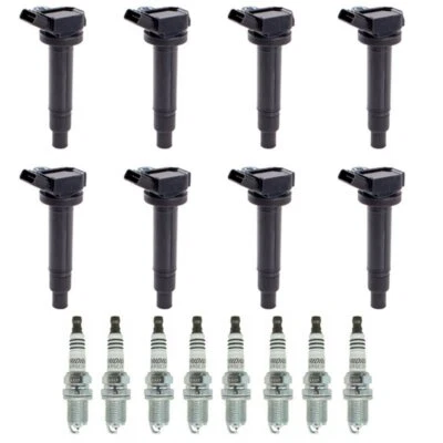 8X Bobina de encendido + 8X Kit de bujías para Toyota Tundra Sequoia 2000-2009 4,7 L V8 Foto 1 de 4