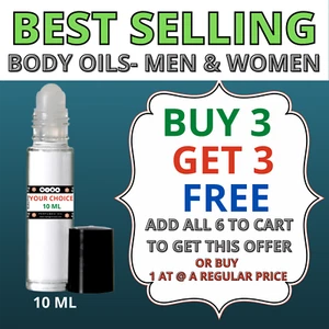 10 ML PREMIUM BODY OIL WITH ROLL-ON, FRAGRANCE OIL, PERFUME OIL FOR MAN, WOMAN - Picture 1 of 1