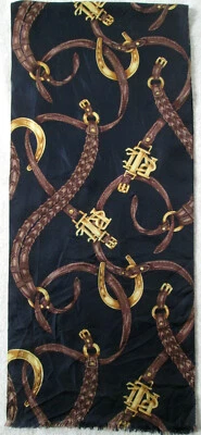 -Authentique  Écharpe RALPH LAUREN  soie  TBEG  vintage Scarf 32 x 150 cm - Photo 1/3