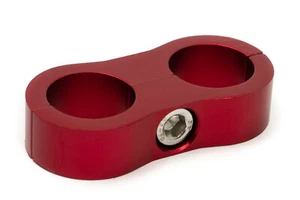 2x19,5mm Doppel-Schlauchhalter Rot eloxiert - Picture 1 of 3