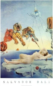 Traum verursacht durch den Flug einer Biene von Salvador Dali Kunstdruck 8,5 x 10,5 cm - Bild 1 von 1