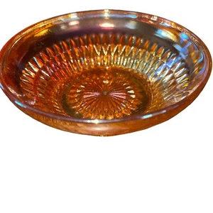 Vintage Jeanette Vidrio Caléndula Carnaval Vidrio Sunburst Cuenco Bayas Postre Cuenco - Imagen 1 de 4