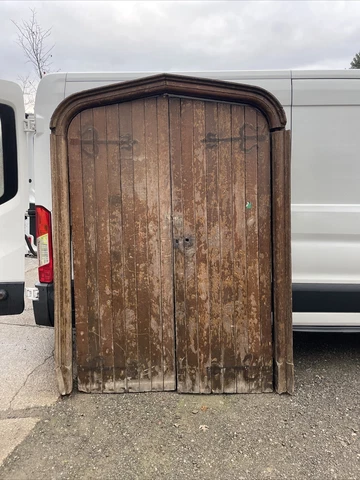 YH one pair antique quarter sawn oak double door with frame 67W by 94x 6” Cover