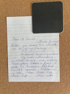 Hand-written and SIGNED letter from BILLY COBB the Nottingham Forest footballer - Picture 1 of 2