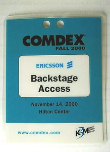 Comdex Fall 2000 Ericsson Backstage Pass. Selten. Keynote. Las Vegas. - Bild 1 von 1