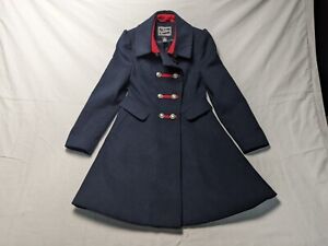 Tailored By Rothschild Winter Coat Girls 8 Navy Blue Long Sleeve Single Breasted