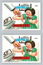 1987 Topps Garbage Pail Kids Series 7 Christine Vaccine Medi Kate 287a 287b OS7