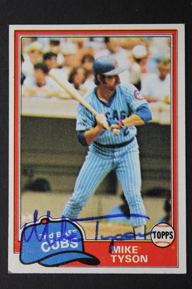 Mike Tyson Chicago Cubs Autographed 1981 Topps #294 Signed Baseball Card  - Image 1 of 3
