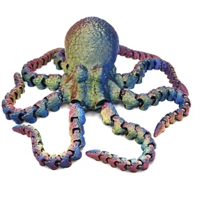 Figura Articulada Pulpo Impresa en 3D Hecha a Mano Juguete Multicolor Regalo 8" - Imagen 1 de 21