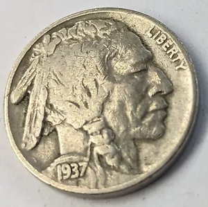 1937 BUFFALO NICKEL US MINT NICE COIN BN085 - Picture 1 of 2