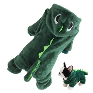 Dinosaur Cat And Dog Hoodies Pet Clothes Funny Costume for New Year - Picture 1 of 13