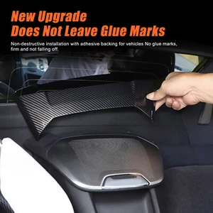 Carbon Style Rear Speaker Upper Panel Trim For Corvette C8 Convertible 2020-2024 - Picture 1 of 12
