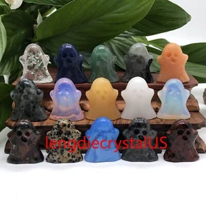 Wholesale Natural Ghost Skull Quartz Crystal Skull Figurines Reiki Healing - Picture 1 of 33