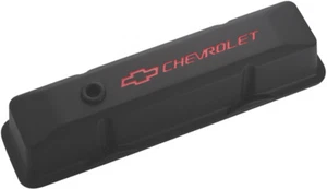 Cubiertas de válvula de aluminio negras altas Proform 141-116 bloque pequeño Chevy logotipo Chevy - Imagen 1 de 1