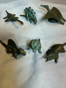 Vintage SRG Dinosaurier 6 Stück 40er Jahre Metall Bronze Optik - Bild 1 von 13