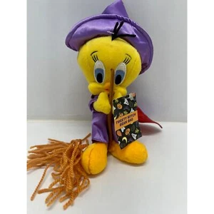 2000 Warner Brothers Halloween Appx 12" Tweety Witch Bean Bag Plush NWT - Picture 1 of 4