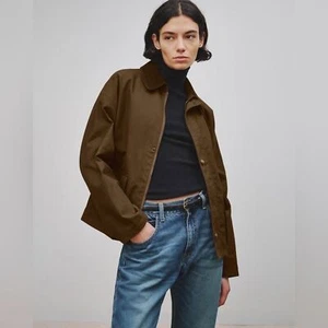 Nili Lotan Alex parka cerato cappotto fienile marrone taglia S $1250 colletto velluto a coste nuovo con etichette - Foto 1 di 16