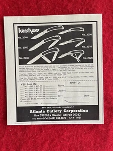 Vintage 1976 Print Ad Kershaw Knives Atlanta Cutlery #’s 2000, 2010, 2020, 2040 - Picture 1 of 7