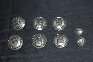 Vintage Waterbury Scovill Mfg Co Buttons-US United States Coat Lot of 8 - Picture 1 of 10