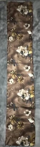 Sheer Brown Long Floral Gauzy Scarf SIZE 57.75" x 11.75" NO TAGS/NO MAKER - Picture 1 of 4