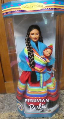 Barbie peruana 1998 de la colección muñeca del mundo en caja original excepcional Foto 1 de 4