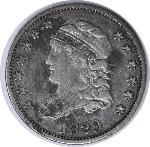 1829 Bust Silver Half Dime VF Uncertified #1239 Cover