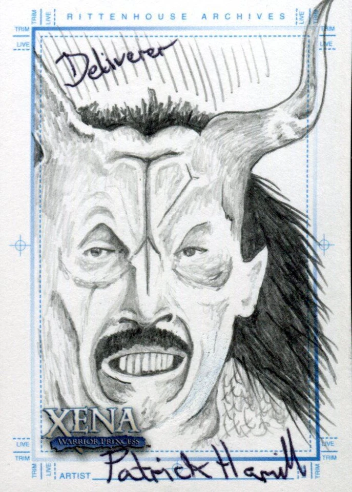 Xena Art & Images Sketch Card by Patrick Hamill Deliverer - Image 1 of 2