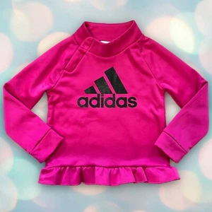 Adidas Girl’s Glitter Athletic Sweatshirt Size 5 - Picture 1 of 3