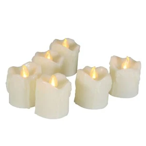Velas votivas LED sin llama sin llama Candle Choice de 6 piezas que funcionan con temporizador - Imagen 1 de 5