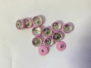 19mm 70 sets/lot pink Sewing fabric covered Popper Metal snap Fasteners Buttons - Picture 1 of 3