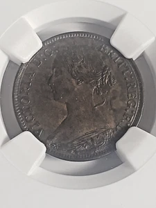 Great Britain Victoria 1/4 Pence (Farthing) 1872 NGC AU 58 BN - Picture 1 of 4