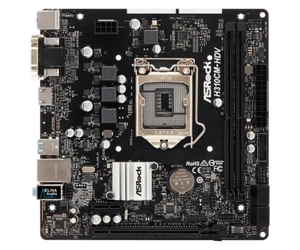 ASRock H310CM-HDV Motherboard Intel H310 LGA 1151 DDR4 Core D-Sub mATX DVI-D - Picture 1 of 4