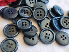 Lot 36 boutons vintage bleu  petits à trous diamètre  1,4 cm ref 5085