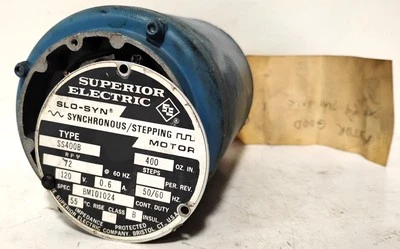 Superior Electric SS400B 120 VAC 0.6 A 72 RPM SLO-SYN Synchronous Stepping Motor - Image 1 of 4