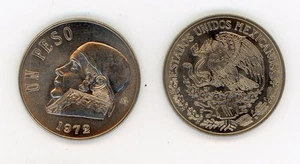 Mexico 1 Peso 1972 KM 460 UNC Uncirculated Coin - Picture 1 of 3