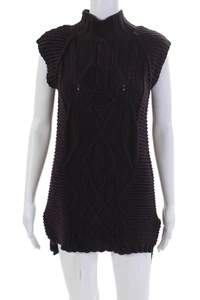 Cotton By Autumn Cashmere Womens Cotton Sleeveless High Neck Dress Purple Size S - Picture 1 of 5