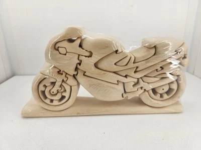 Rompecabezas de madera hecho a mano para motocicleta 3D bicicleta deportiva sellado  Foto 1 de 4